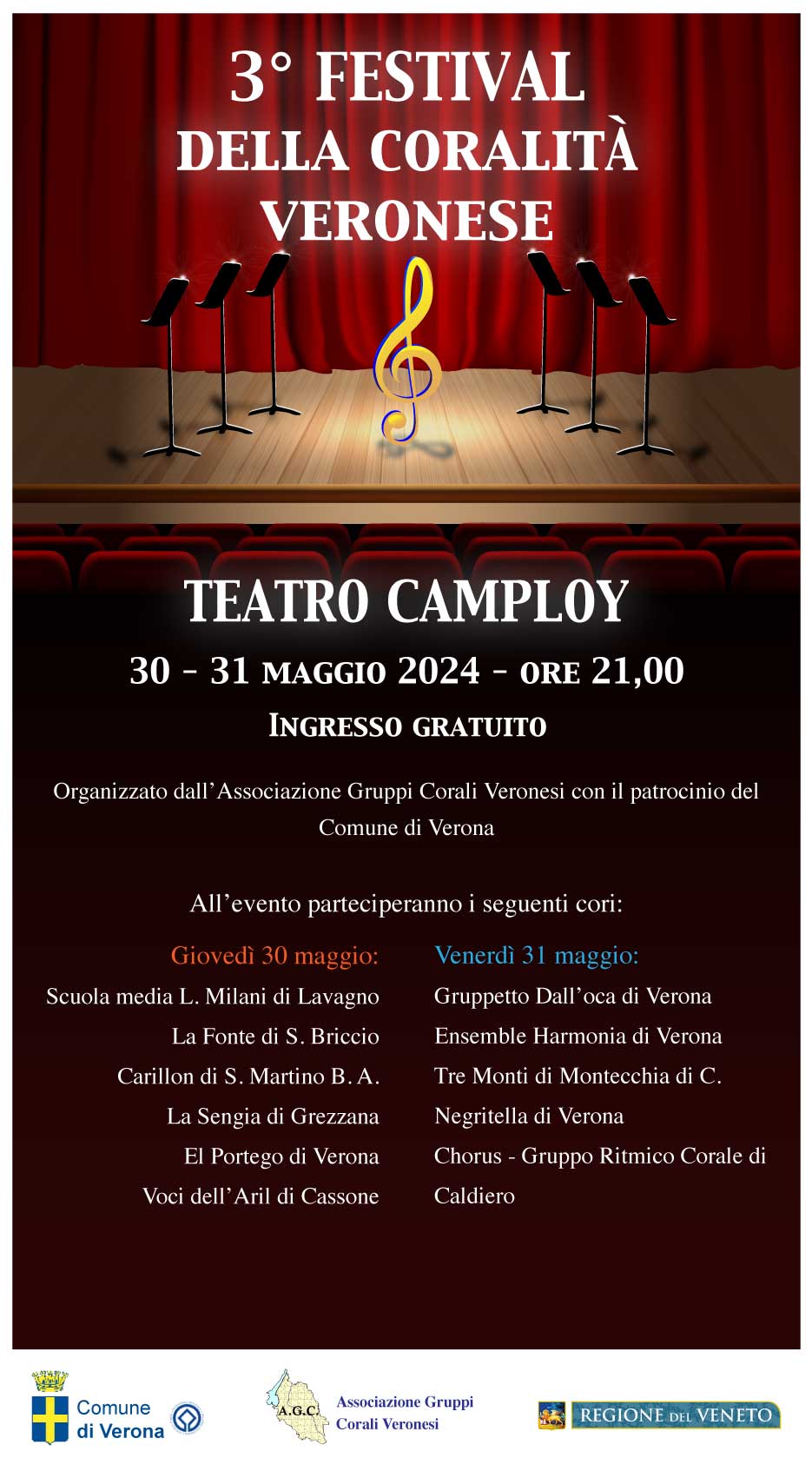 terzo festival coralit&agrave; al teatro Camploy